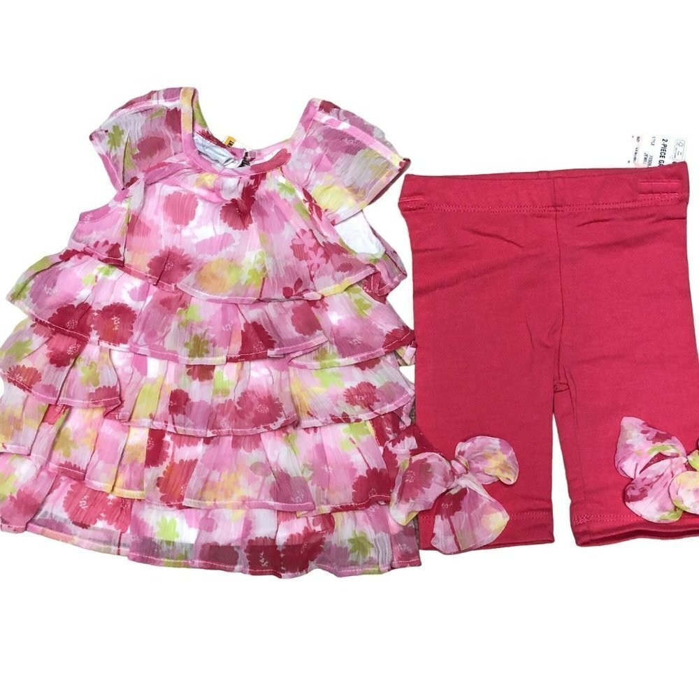 FIRST IMPRESSIONS 3-6 MOS BABY GIRL 2 PCS SET OUTFIT NEW WITH TAG
